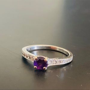 Amathyst with Diamonds